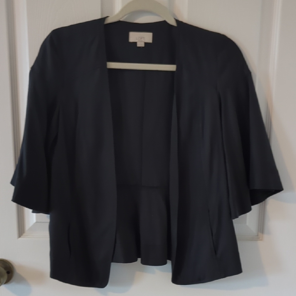LOFT Navy Kimono Style Jacket